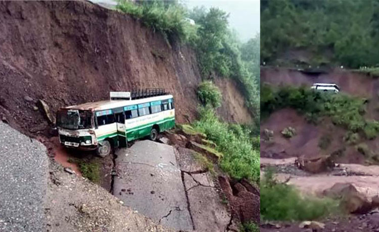 himachal road collapses
